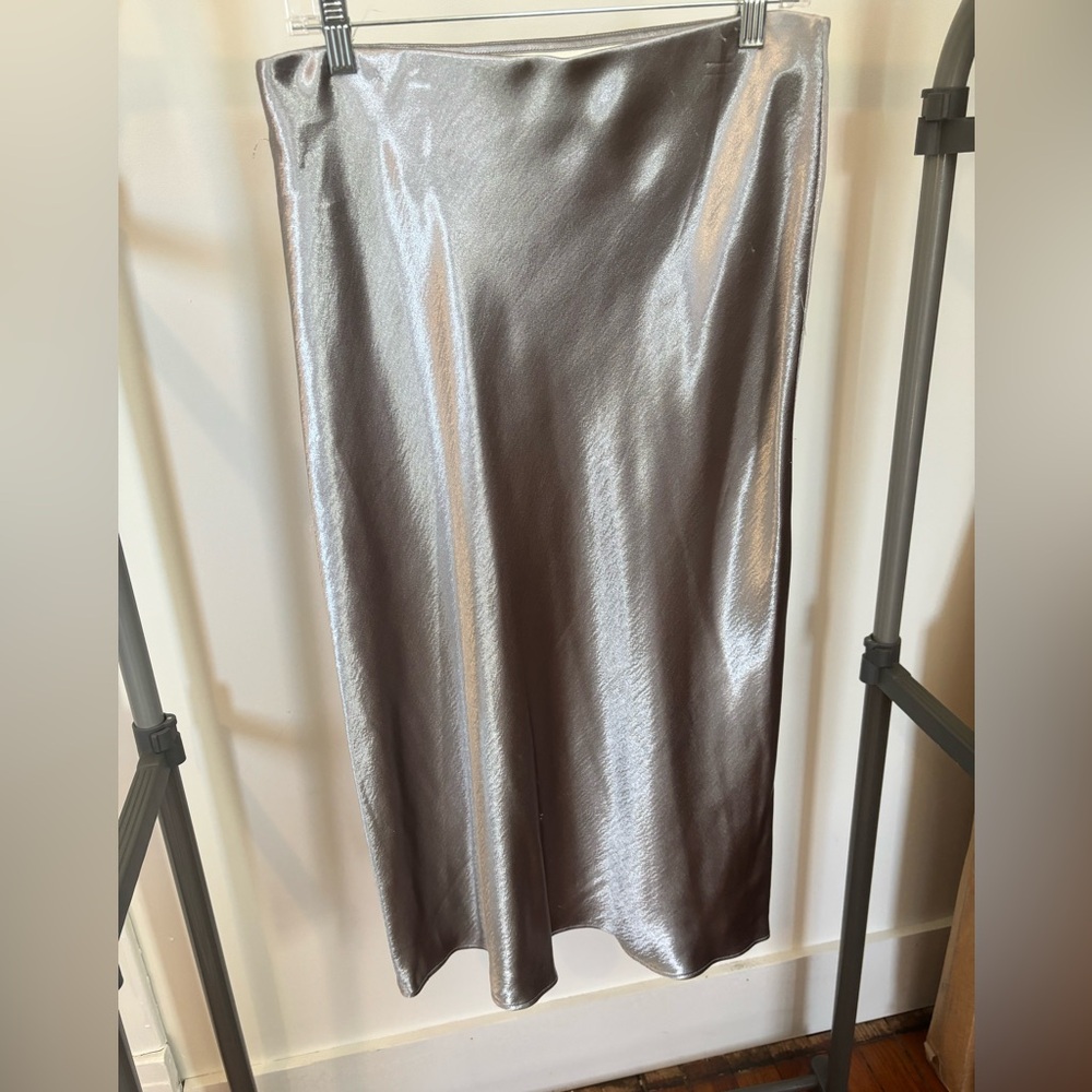Elegant Silver Slip Skirt